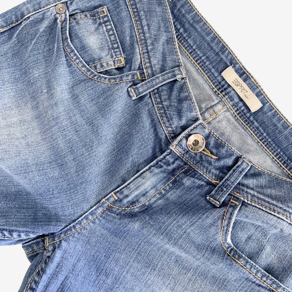 Vintage Y2K Low Rise Faded Medium Wash Jeans by Esprit / size Medium - Picture 7 of 9